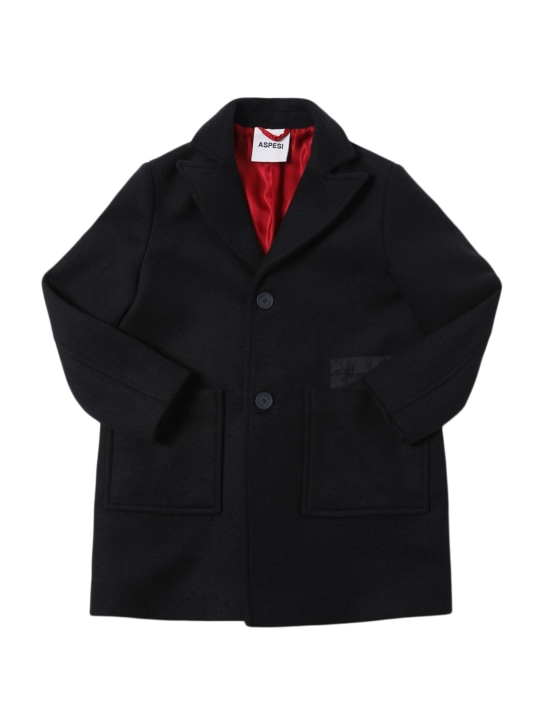 ASPESI: Wool blend cloth coat - Mavi - kids-boys_0 | Luisa Via Roma