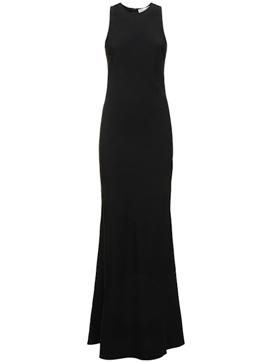 Viscose blend sleeveless long dress - Thumbnail 1