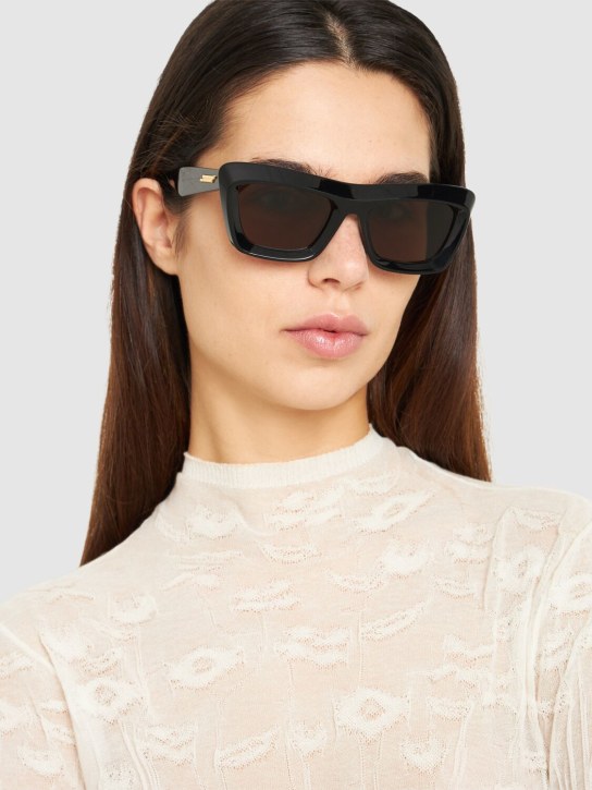 Bottega Veneta: BV1283S acetate sunglasses - Siyah - women_1 | Luisa Via Roma