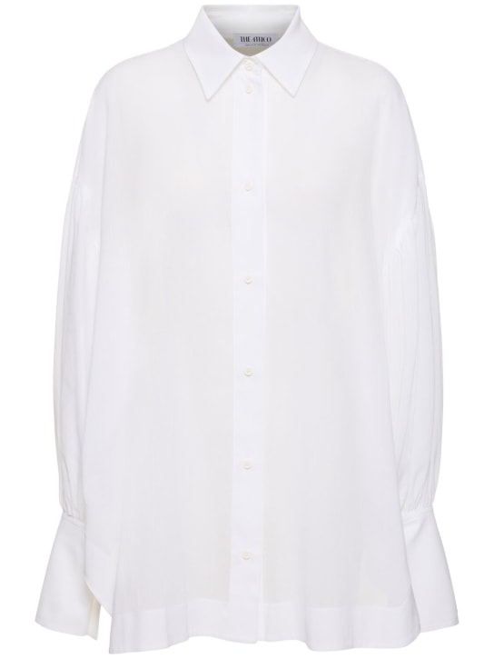 The Attico: Mousseline oversized shirt - White - women_0 | Luisa Via Roma