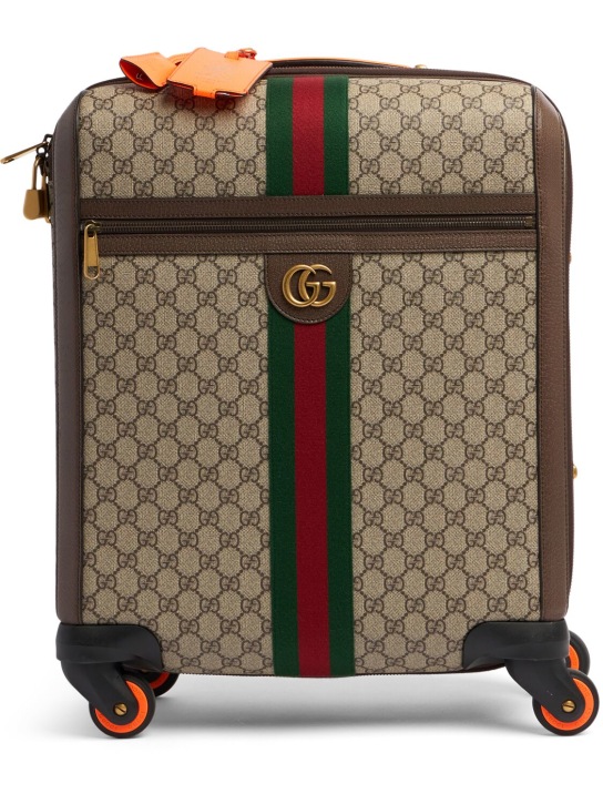Gucci: Petite valise cabine Gucci Savoy - Beige/Orange - men_0 | Luisa Via Roma