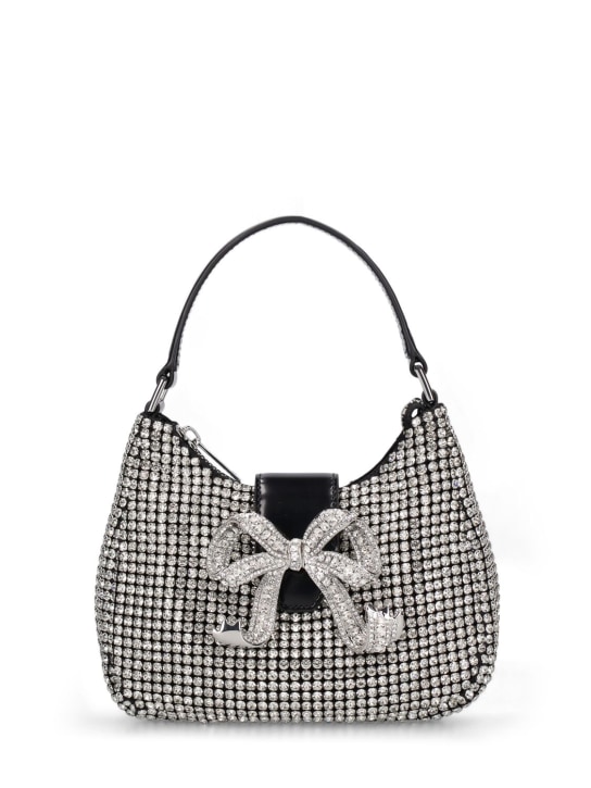 Self-portrait: Crescent Diamante Bow shoulder bag - women_0 | Luisa Via Roma