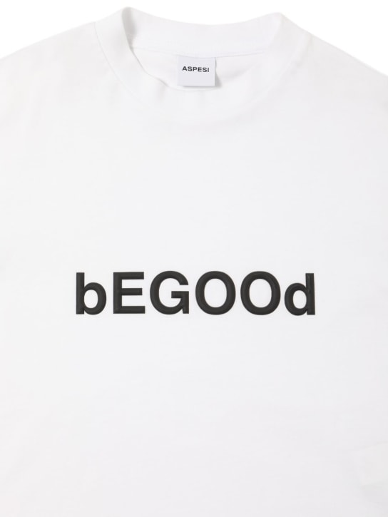 ASPESI: T-shirt in jersey di cotone stampato - kids-girls_1 | Luisa Via Roma