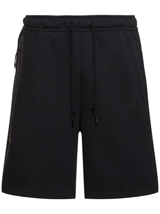 Nike: Tech fleece shorts - Black - men_0 | Luisa Via Roma