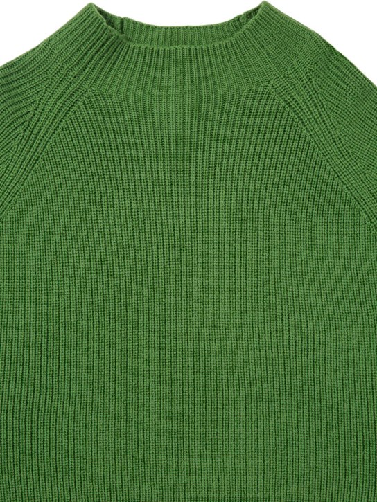 ASPESI: Wool knit sweater - Green - kids-girls_1 | Luisa Via Roma