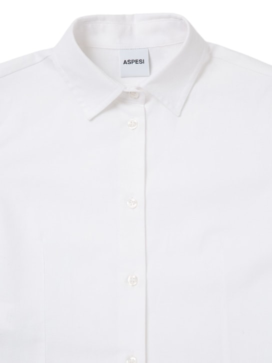 ASPESI: Camisa de popelina de algodón - Blanco - kids-girls_1 | Luisa Via Roma