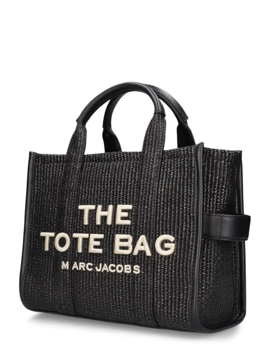 Marc Jacobs: Medium raffia effect tote bag - Black - women_1 | Luisa Via Roma