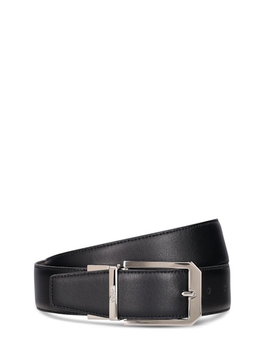 Zegna: 3.5cm Reversible leather belt - men_0 | Luisa Via Roma
