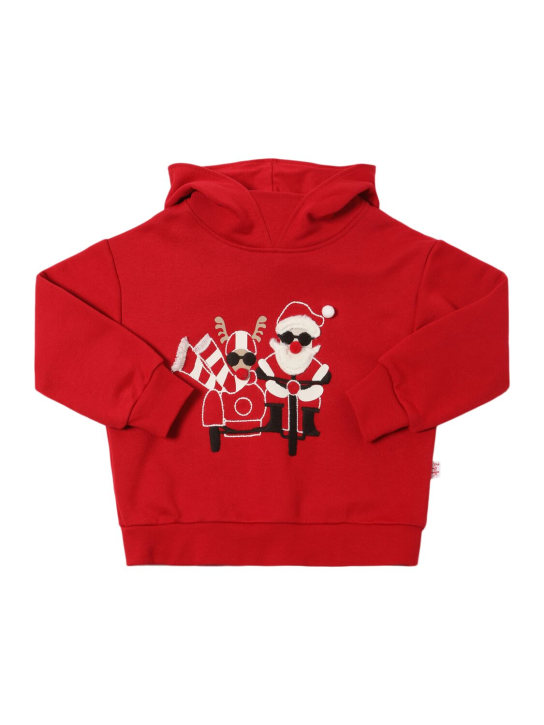Il Gufo: Printed cotton sweatshirt hoodie - Red - kids-boys_0 | Luisa Via Roma