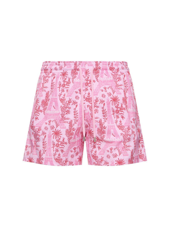VILEBREQUIN: Moorise print stretch nylon swim shorts - Pink - men_0 | Luisa Via Roma