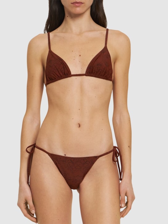 Tropic Of C: Equator triangle bikini top - Brown - women_1 | Luisa Via Roma