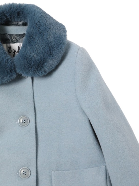 Il Gufo: Wool blend cloth coat - Açık Mavi - kids-girls_1 | Luisa Via Roma