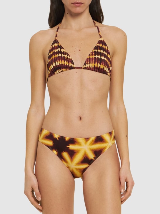 Ulla Johnson: Maya lycra bikini top - Blu/Multi - women_1 | Luisa Via Roma