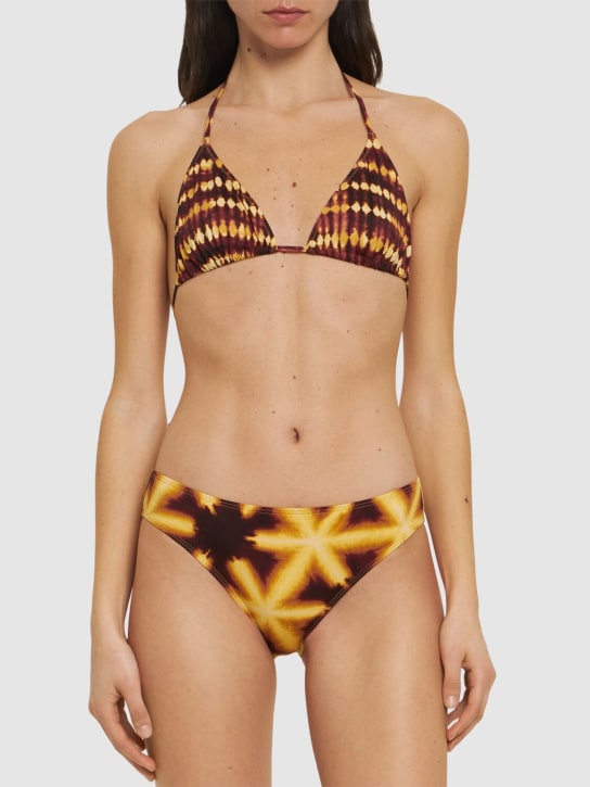 Ulla Johnson: Slip bikini in lycra stampata - Blu/Multi - women_1 | Luisa Via Roma
