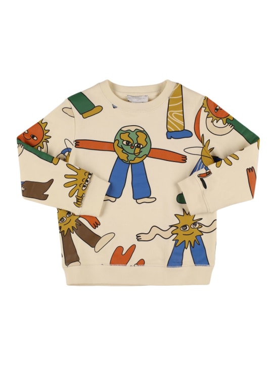 Stella Mccartney Kids: Bedrucktes Sweatshirt aus Baumwolle - Weiß/Multi - kids-boys_0 | Luisa Via Roma