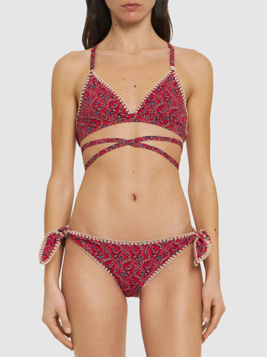 Isabel Marant: Slip bikini Sukie - Cranberry - women_1 | Luisa Via Roma
