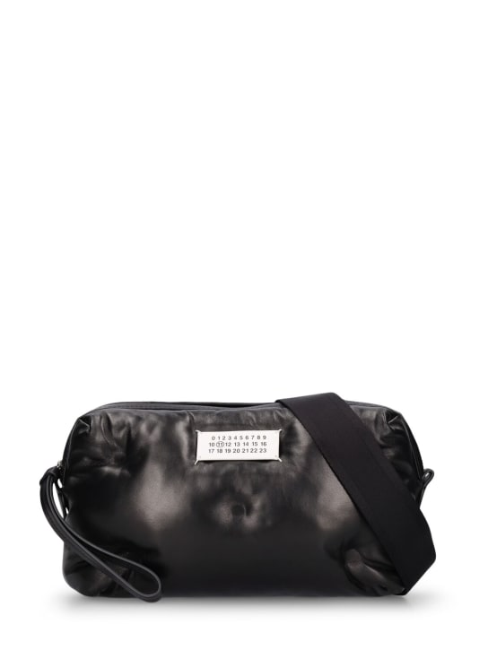 Maison Margiela: Glam Slam leather camera bag - Black - women_0 | Luisa Via Roma