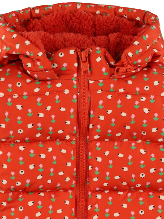 Stella Mccartney Kids: Printed poly puffer jacket - Red/Multi - kids-girls_1 | Luisa Via Roma