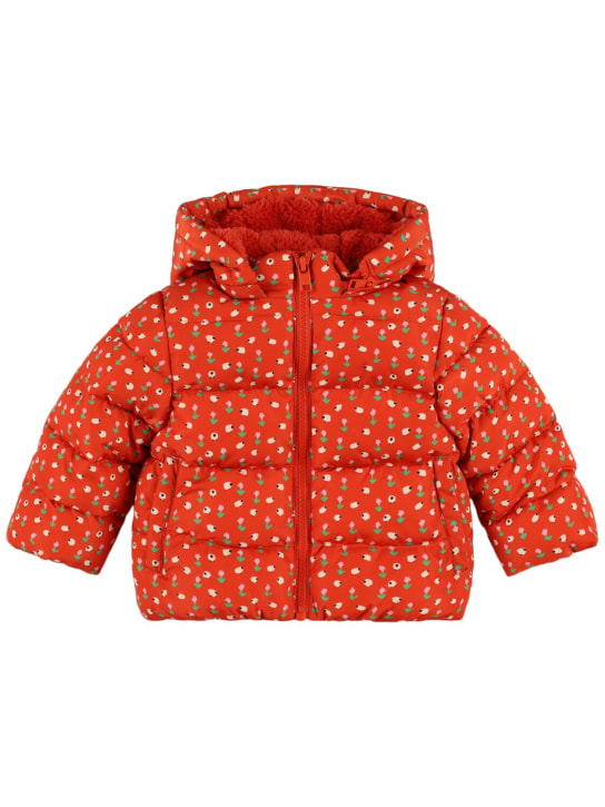 Stella Mccartney Kids: Printed poly puffer jacket - Red/Multi - kids-girls_0 | Luisa Via Roma