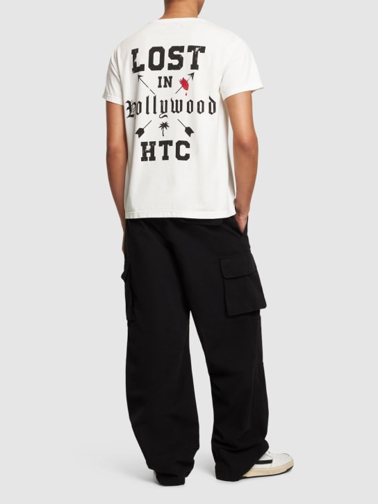 HTC Los Angeles: T-shirt in jersey di cotone con stampa - Bianco - men_1 | Luisa Via Roma