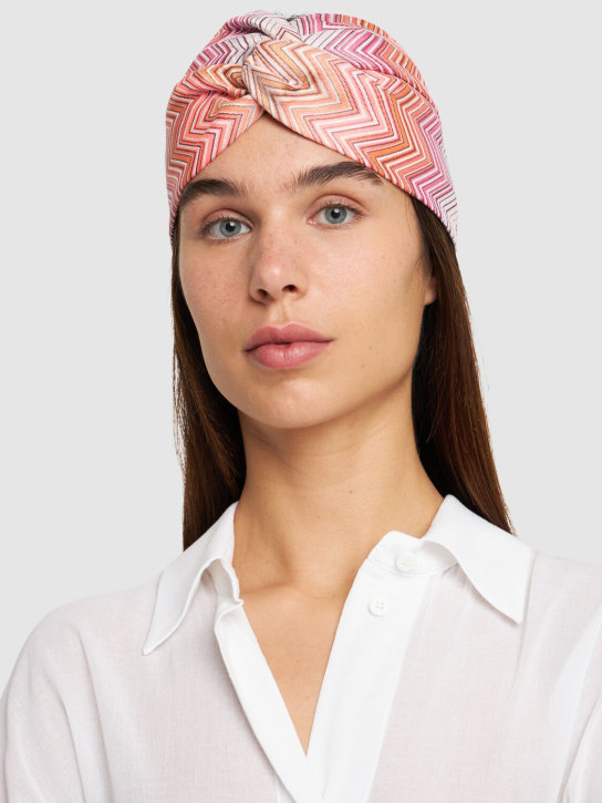 Missoni: Knit headband - Pink/Multi - women_1 | Luisa Via Roma