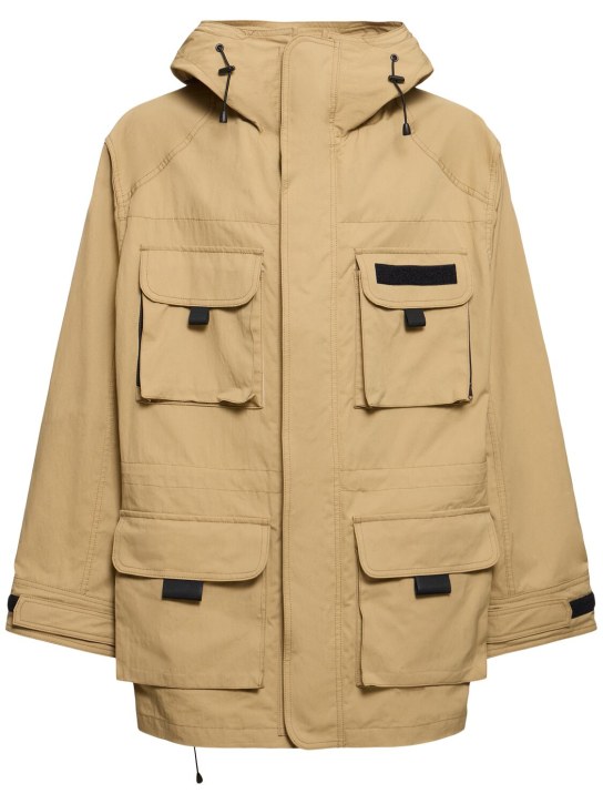 JUNYA WATANABE: Cotton & nylon hooded jacket - Bej - men_0 | Luisa Via Roma