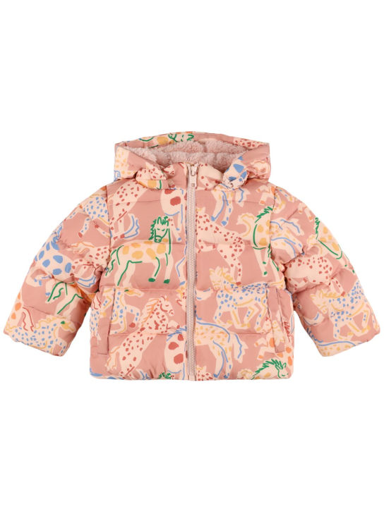 Stella Mccartney Kids: Printed poly puffer jacket - Pembe/Renkli - kids-girls_0 | Luisa Via Roma