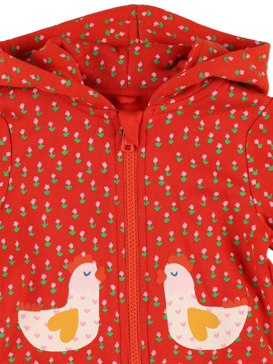 Stella Mccartney Kids: Cotton fleece sweatshirt & pants - Kırmızı - kids-girls_1 | Luisa Via Roma
