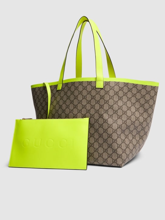 Gucci: Medium Ophidia GG tote bag - Beige/Yellow - women_1 | Luisa Via Roma
