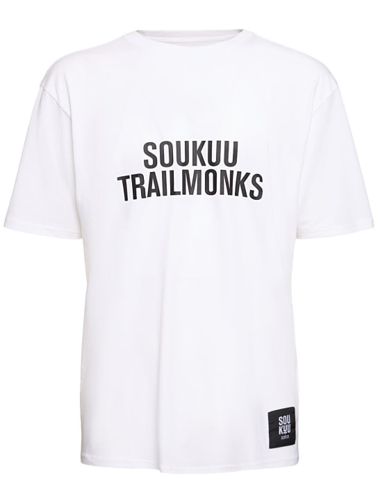 The North Face: T-shirt hiking Soukuu con stampa - Bianco Acceso - men_0 | Luisa Via Roma