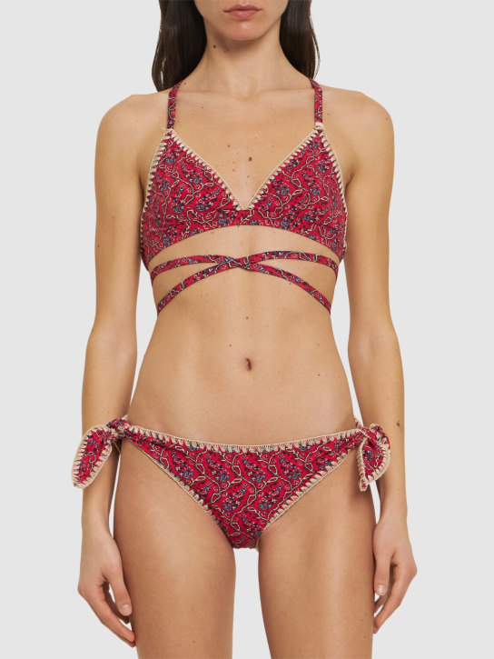 Isabel Marant: Bikini Solange - Cranberry/Multi - women_1 | Luisa Via Roma