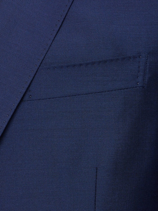 Zegna: Wool & mohair tailored suit - Utility Blue - men_4 | Luisa Via Roma