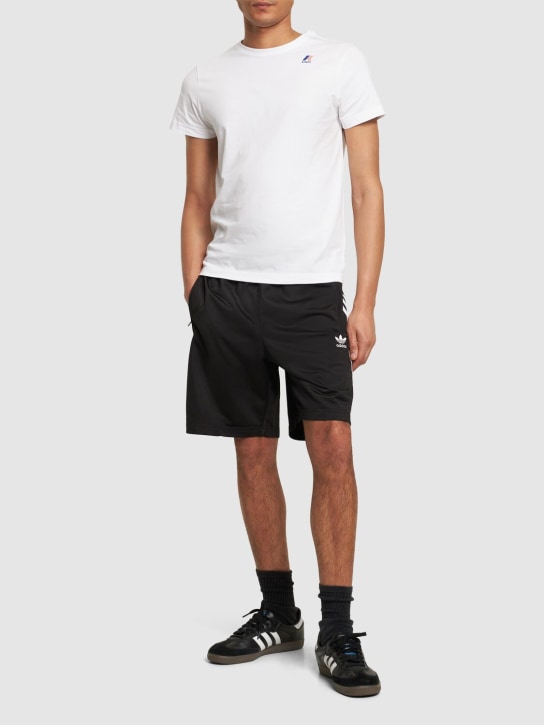 adidas Originals: Firebird tech shorts - Black/White - men_1 | Luisa Via Roma