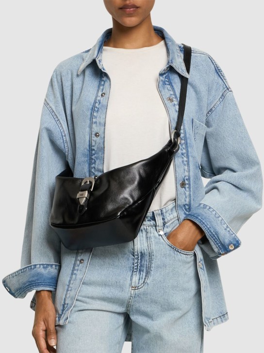 Marge Sherwood: Mini Belted leather hobo bag - women_1 | Luisa Via Roma