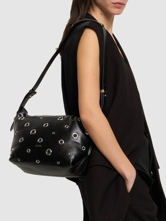 Isabel Marant: Leyden eyelet leather shoulder bag - Black - women_1 | Luisa Via Roma