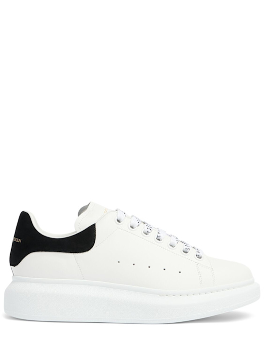 McQueen: 45mm Leather sneakers - White/Black - women_0 | Luisa Via Roma