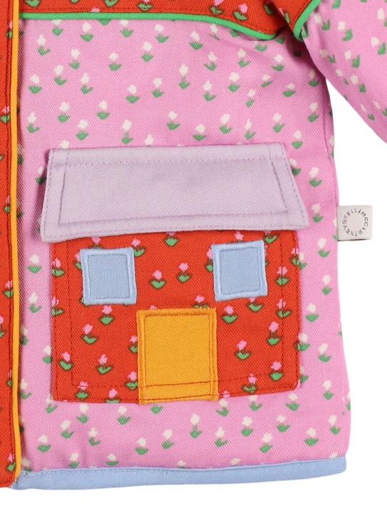 Stella Mccartney Kids: 프린티드 비스코스 트윌 재킷 - Pink/Multicolor - kids-girls_1 | Luisa Via Roma