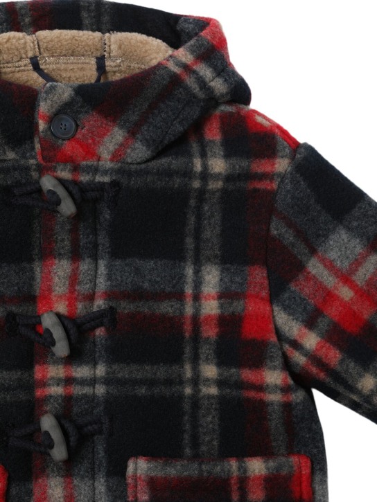 Il Gufo: Manteau en polyester à carreaux - Bleu/Rouge - kids-boys_1 | Luisa Via Roma