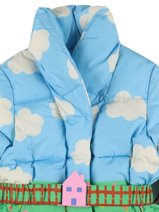 Stella Mccartney Kids: Printed puffer jacket w/ belt - Renkli - kids-girls_1 | Luisa Via Roma