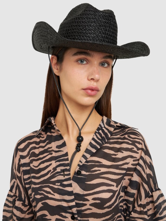 LACK OF COLOR: The Outlaw II straw hat - Black - women_1 | Luisa Via Roma