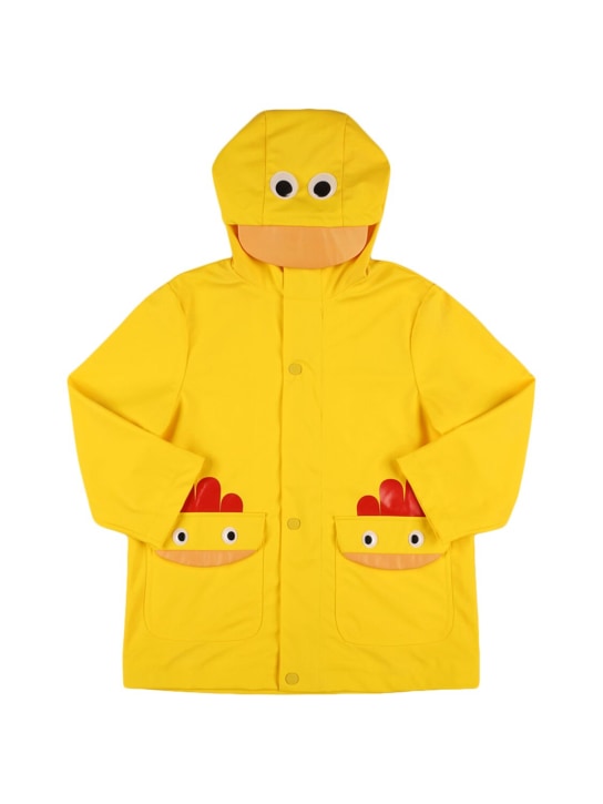 Stella Mccartney Kids: Printed poly raincoat - Yellow - kids-girls_0 | Luisa Via Roma