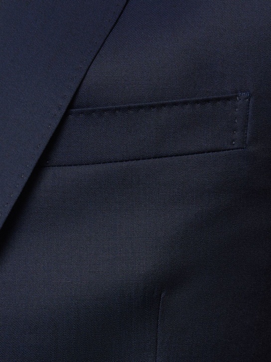 Zegna: Wool & mohair tailored suit - Dark Blue - men_4 | Luisa Via Roma