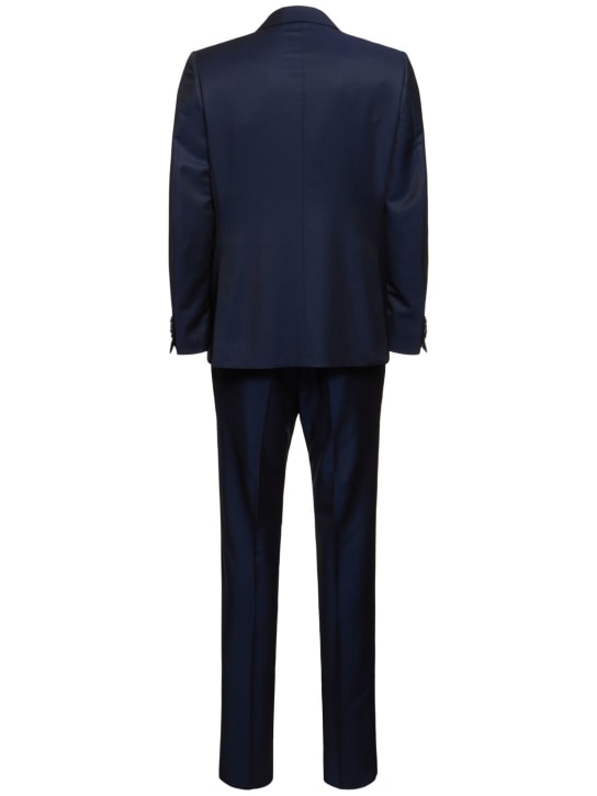 Zegna: Wool & mohair tailored suit - Dark Blue - men_5 | Luisa Via Roma