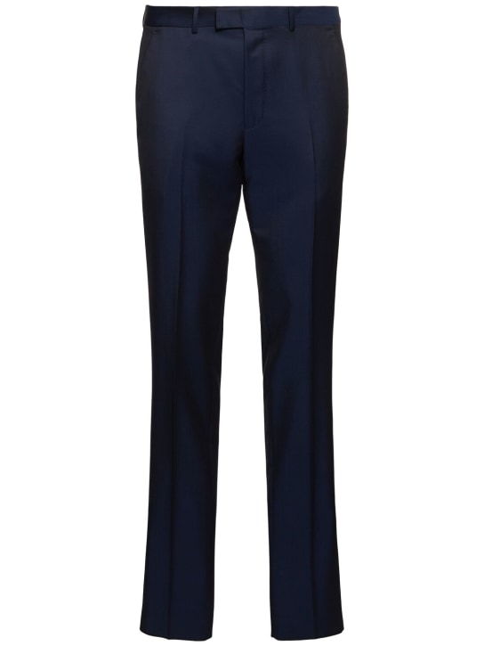 Zegna: Wool & mohair tailored suit - Dark Blue - men_7 | Luisa Via Roma