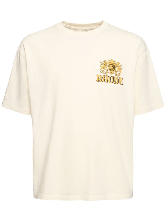 RHUDE: Camiseta Cresta Cigar - Vintage White - men_0 | Luisa Via Roma