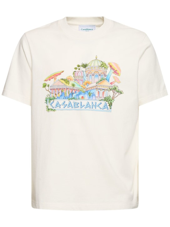 Casablanca: T-shirt The Road To Knowledge stampata - Bianco - men_0 | Luisa Via Roma