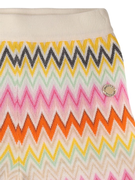 Missoni: Pantalon en maille de laine à motif zig zag - Multicolore - kids-girls_1 | Luisa Via Roma