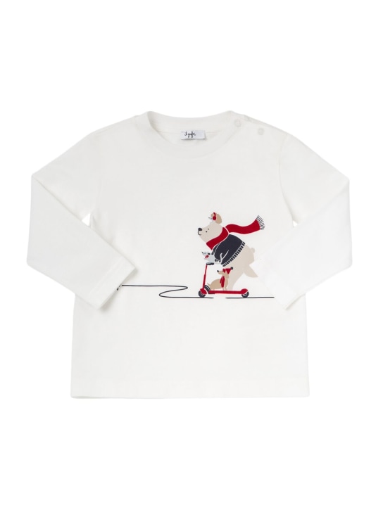 Il Gufo: Camiseta de jersey de algodón estampada - Blanco - kids-girls_0 | Luisa Via Roma
