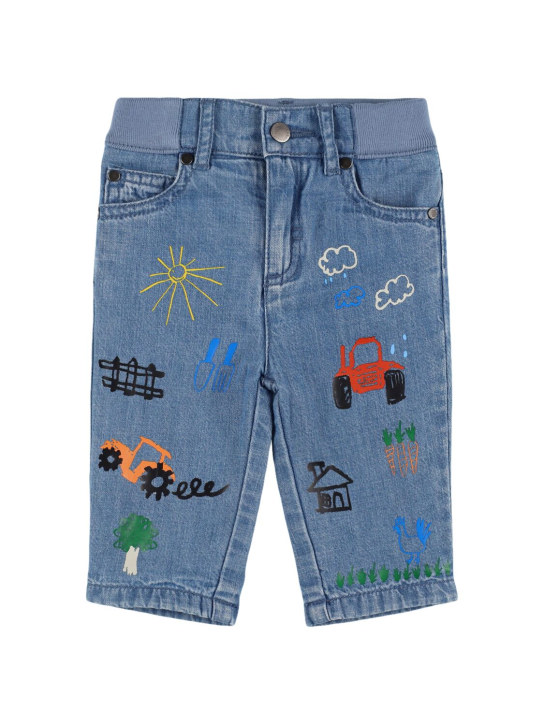 Stella Mccartney Kids: Pantalones de denim de algodón - Azul - kids-boys_0 | Luisa Via Roma