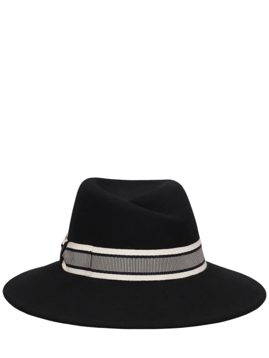 Borsalino: Sombrero de fieltro de lana - Negro - women_0 | Luisa Via Roma